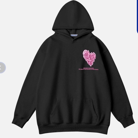 Aelfric Eden Tops - AELFRIC EDEN • pink heart, print hoodie
